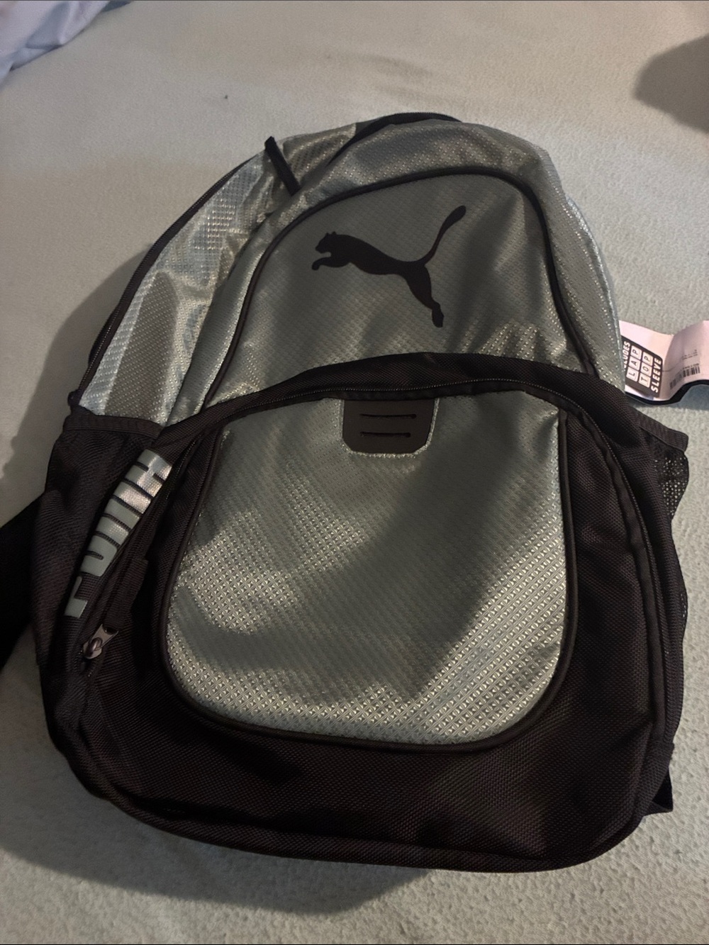 Puma Men's Silver and Black Everyday Backpack